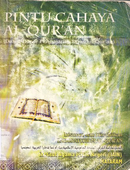 Cover Pintu cahaya Al qur'an (Dasar Dasar pengajaran tajwidul Qur'an), penanggung jawab,H Lukman Hakim
