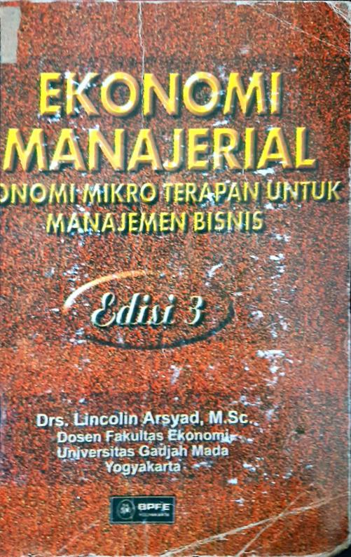 Cover Ekonomi manajerial / Lincolin Arsyad