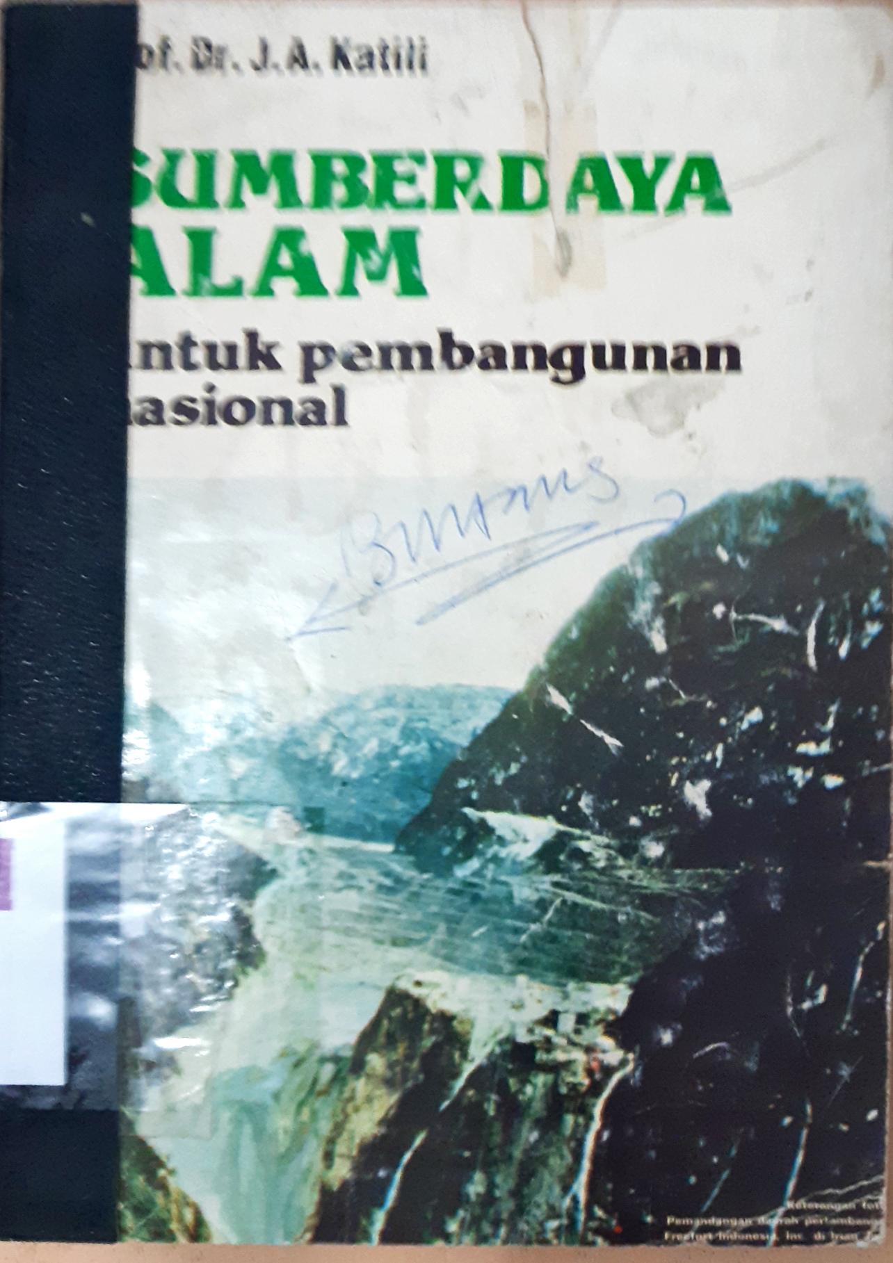 Cover Sumberdaya alam untuk pembangunan nasional