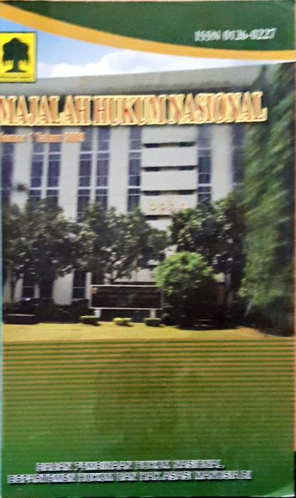 Cover Majalah hukum nasional Nonor 1 tahun 2009 / Badan Pembinaan Hukum Nasional Departemen Kehakiman dan Hak Asasi Manusia