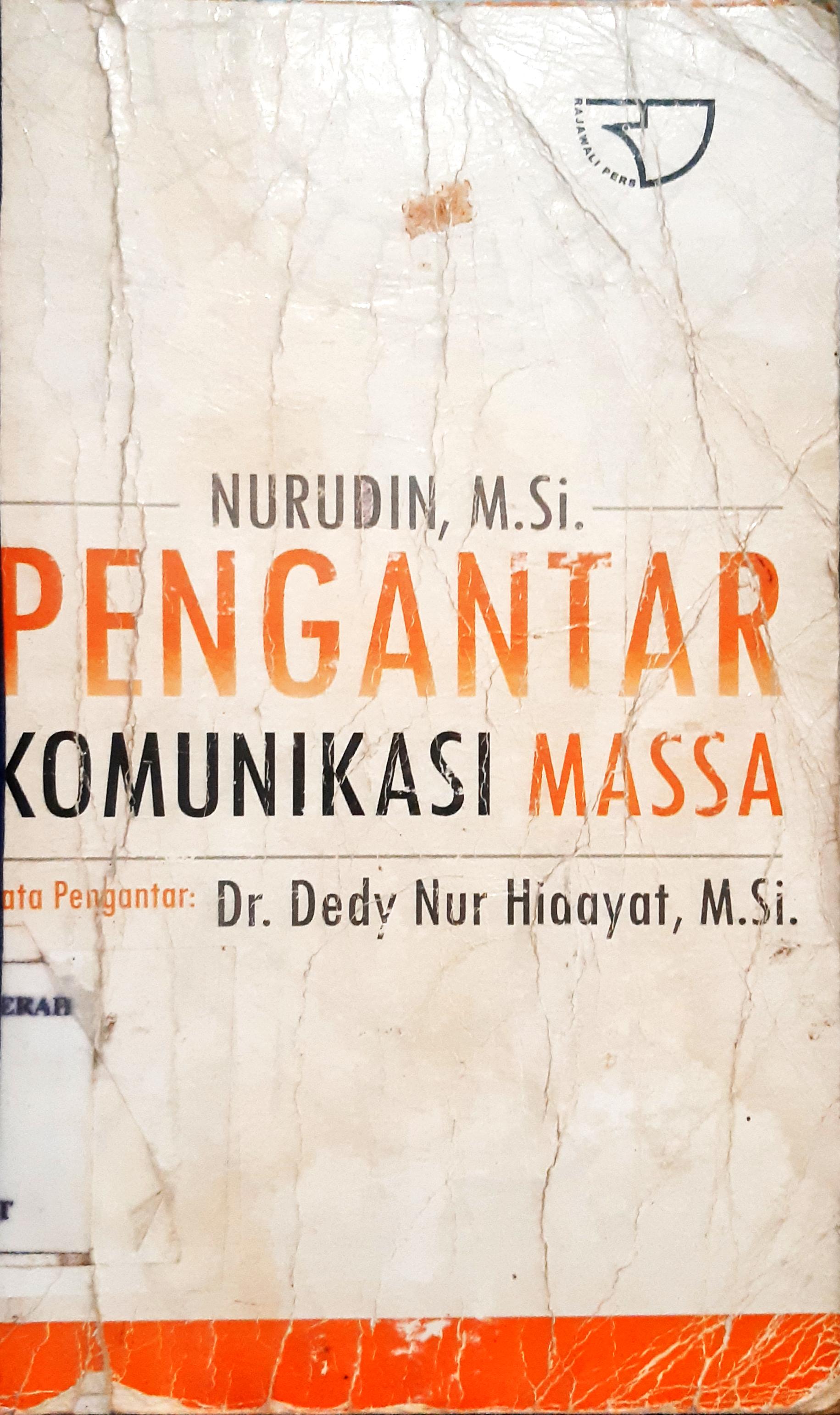 Cover Pengantar komunikasi massa / Nurudin, M.Si.