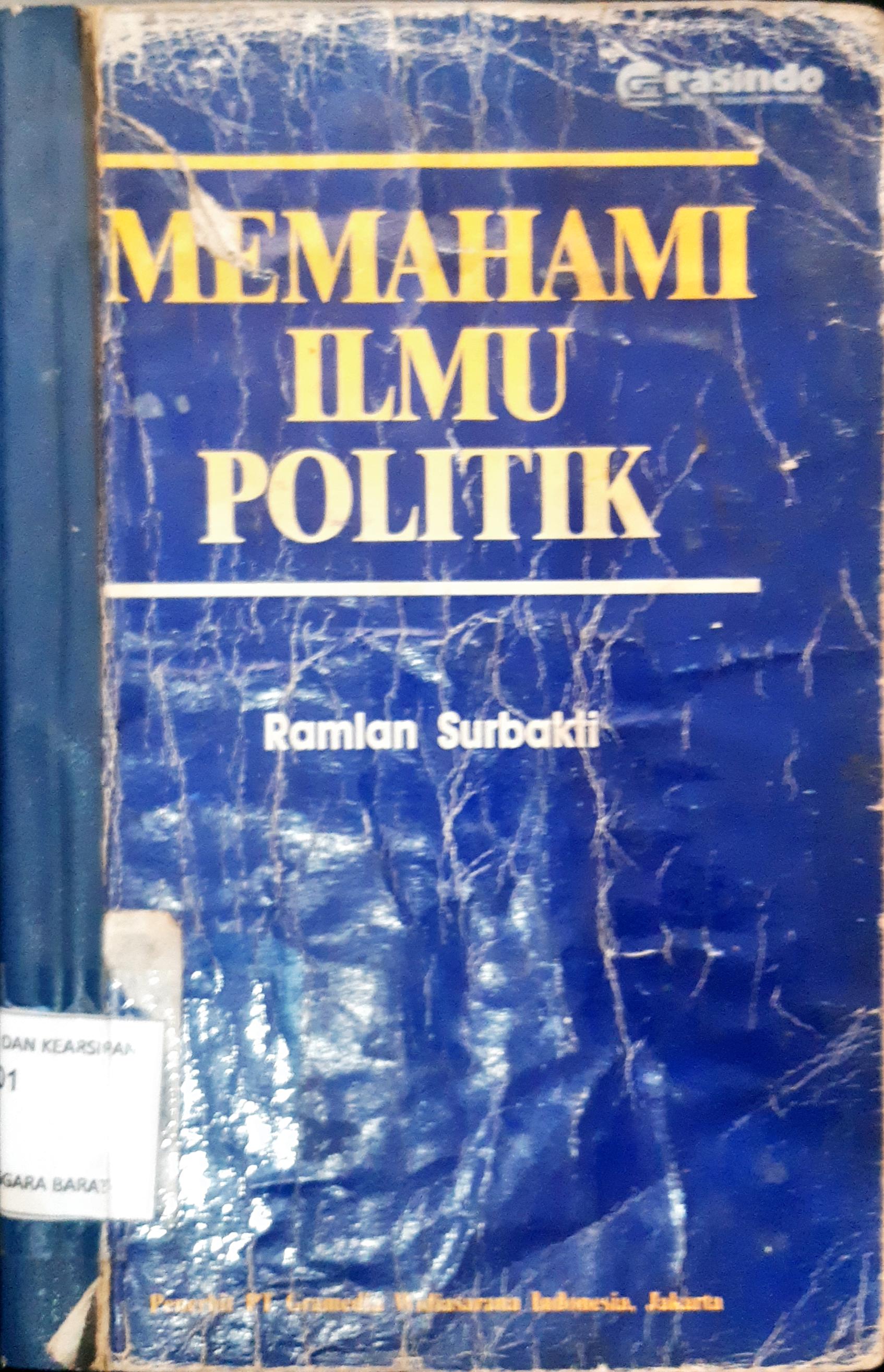 Cover Memahami ilmu politik / Ramlan surbakti