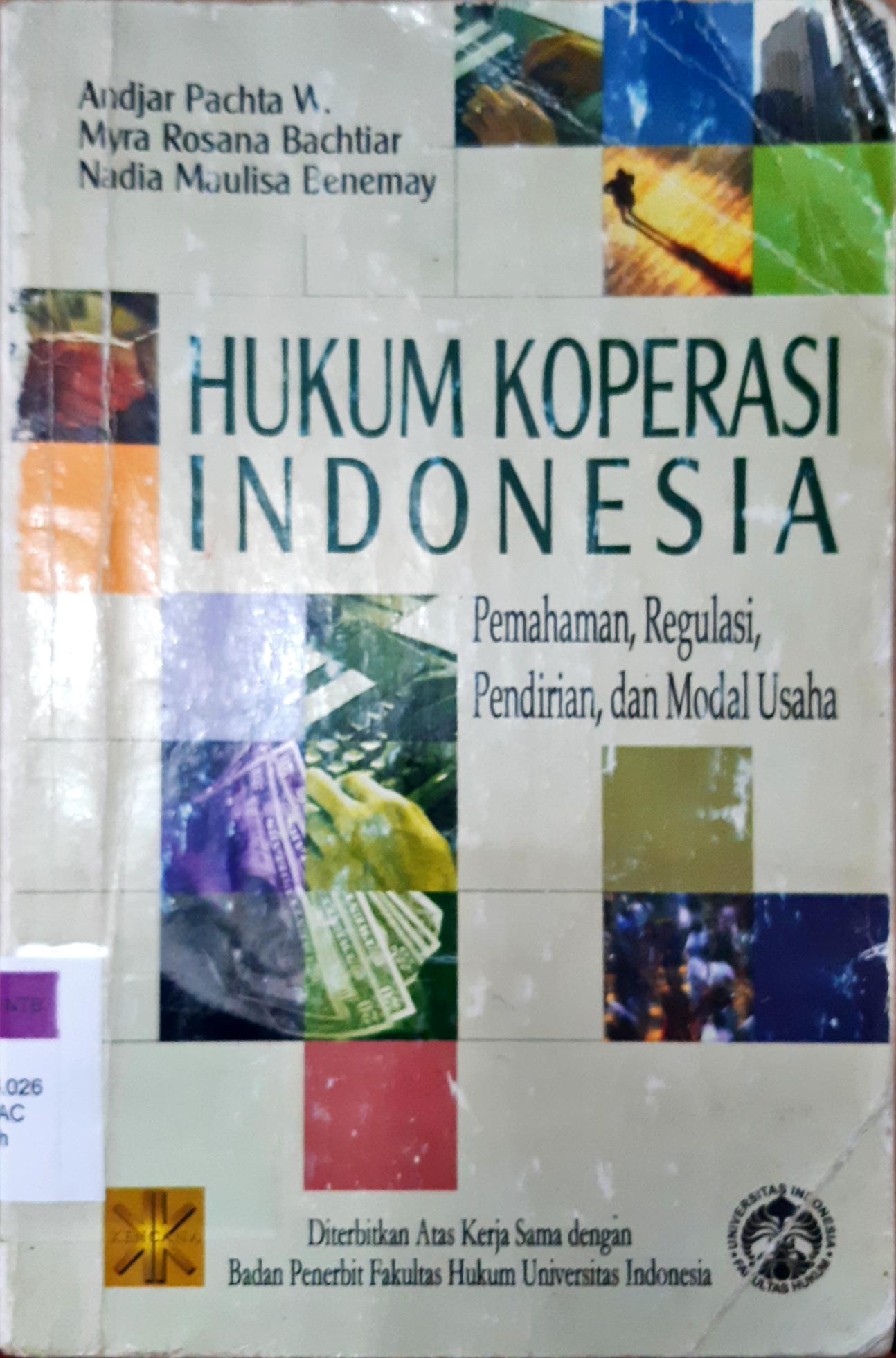 Cover Hukum koperasi Indonesia / Andjar Pachta W