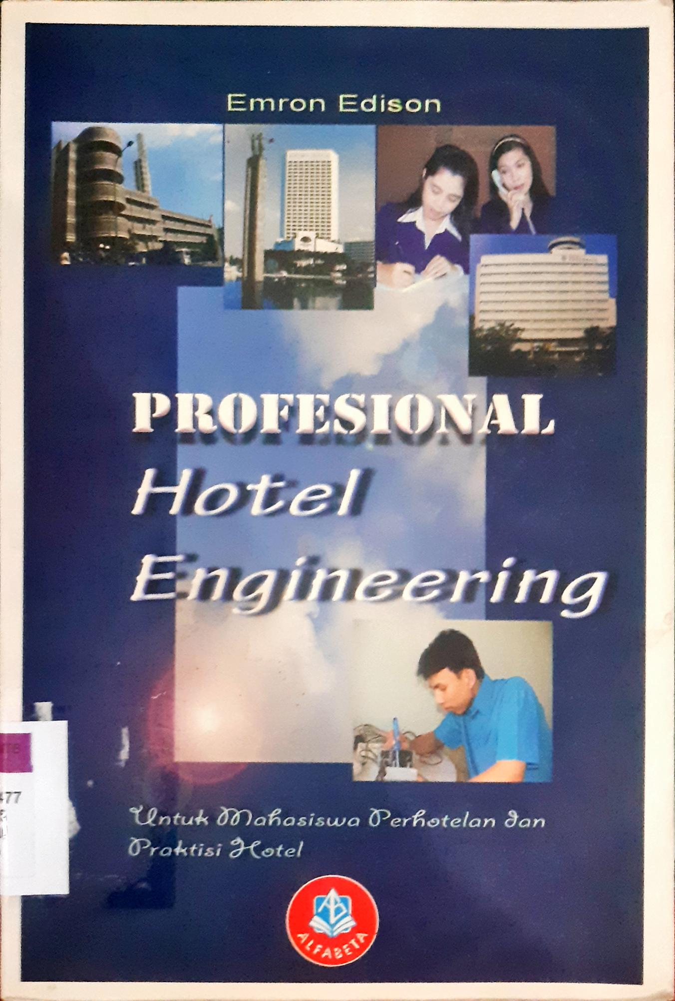 Cover Profesional hotel engineering / Emron Edison