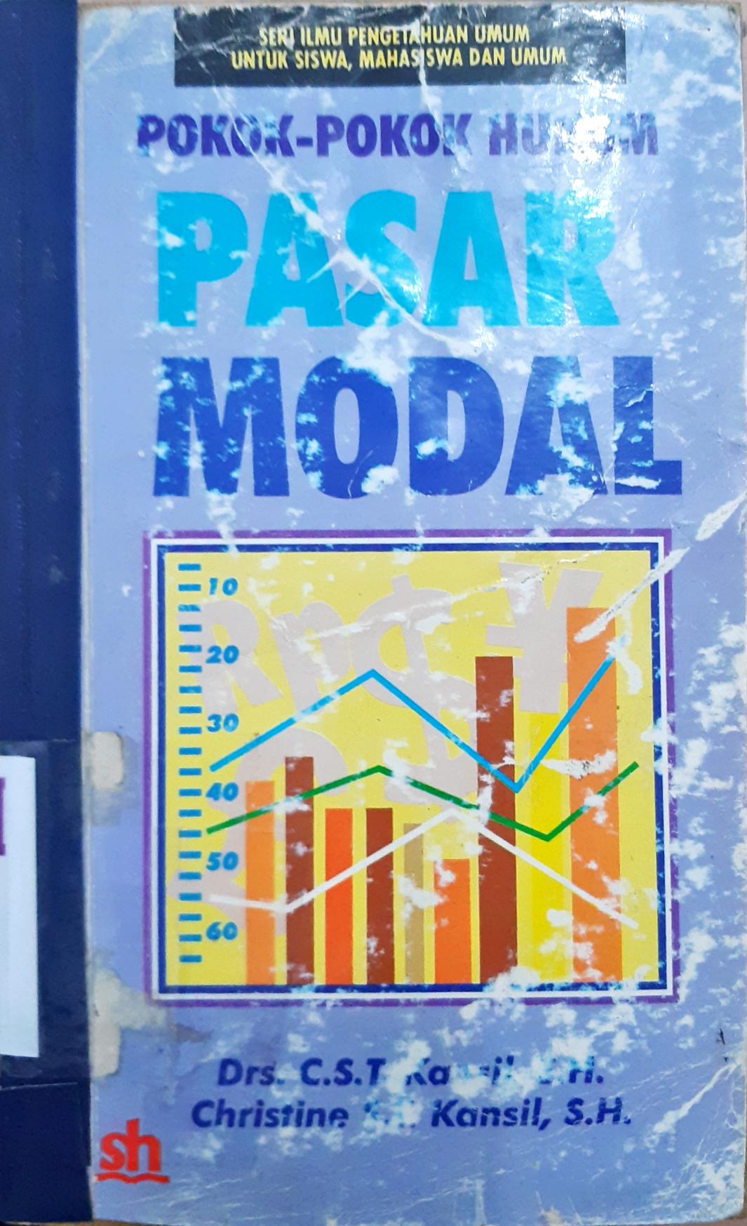 Cover Pokok-pokok hukum pasar modal :  Undang-undang No. 8 Tahun 1995 / Drs. CST. Kansil, SH., Christine S.T. Kansil, SH.