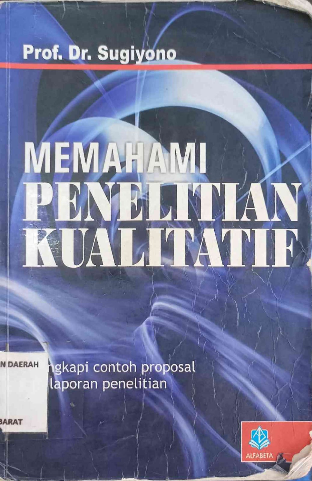 Cover Memahami Penelitian Kualitatif / Prof.Dr Sugiyono
