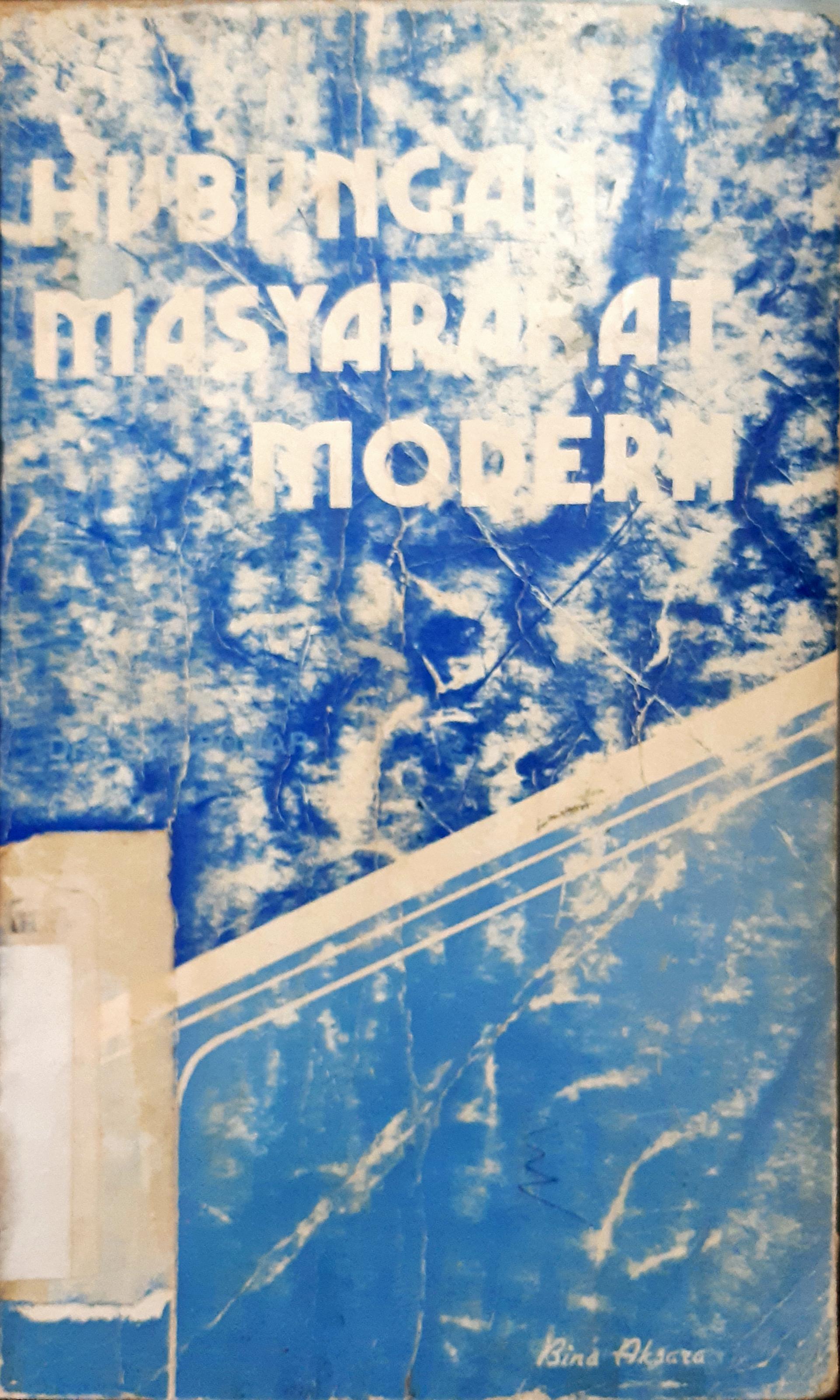 Cover Hubungan Masyarakat Modern / Oleh Drs. Sk. Bonar