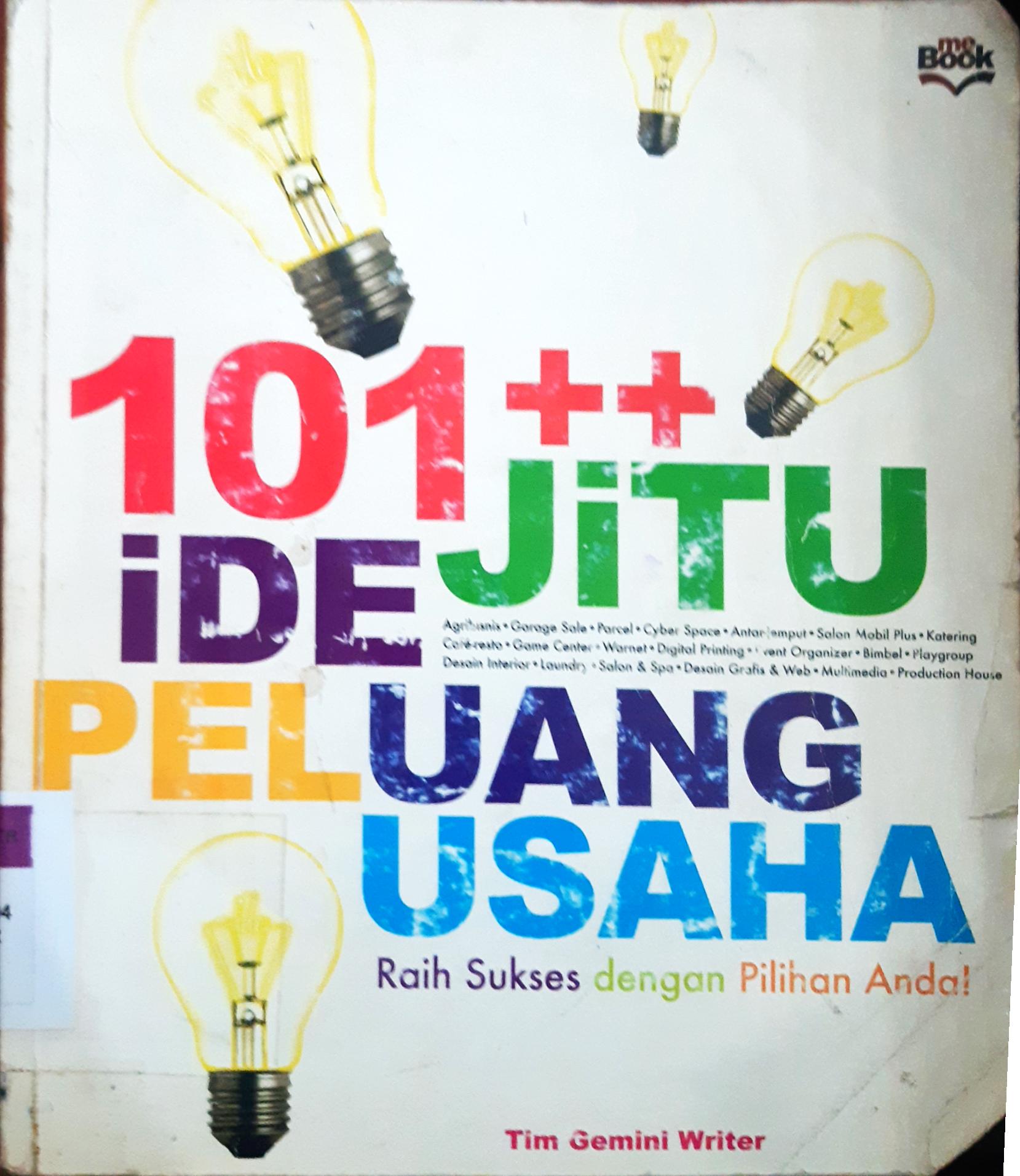 Cover 101 ++ Ide jitu peluang usaha, Penyunting,Novita