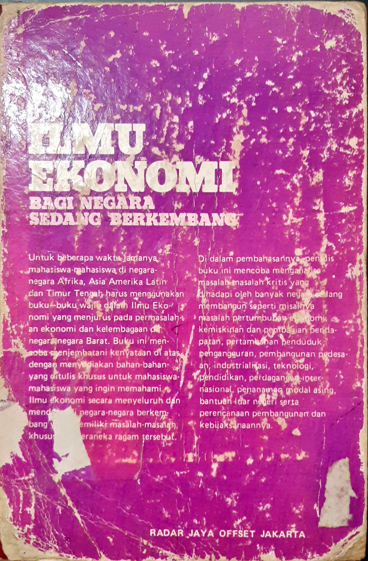 Cover Ilmu ekonomi bagi negara sedang berkembang