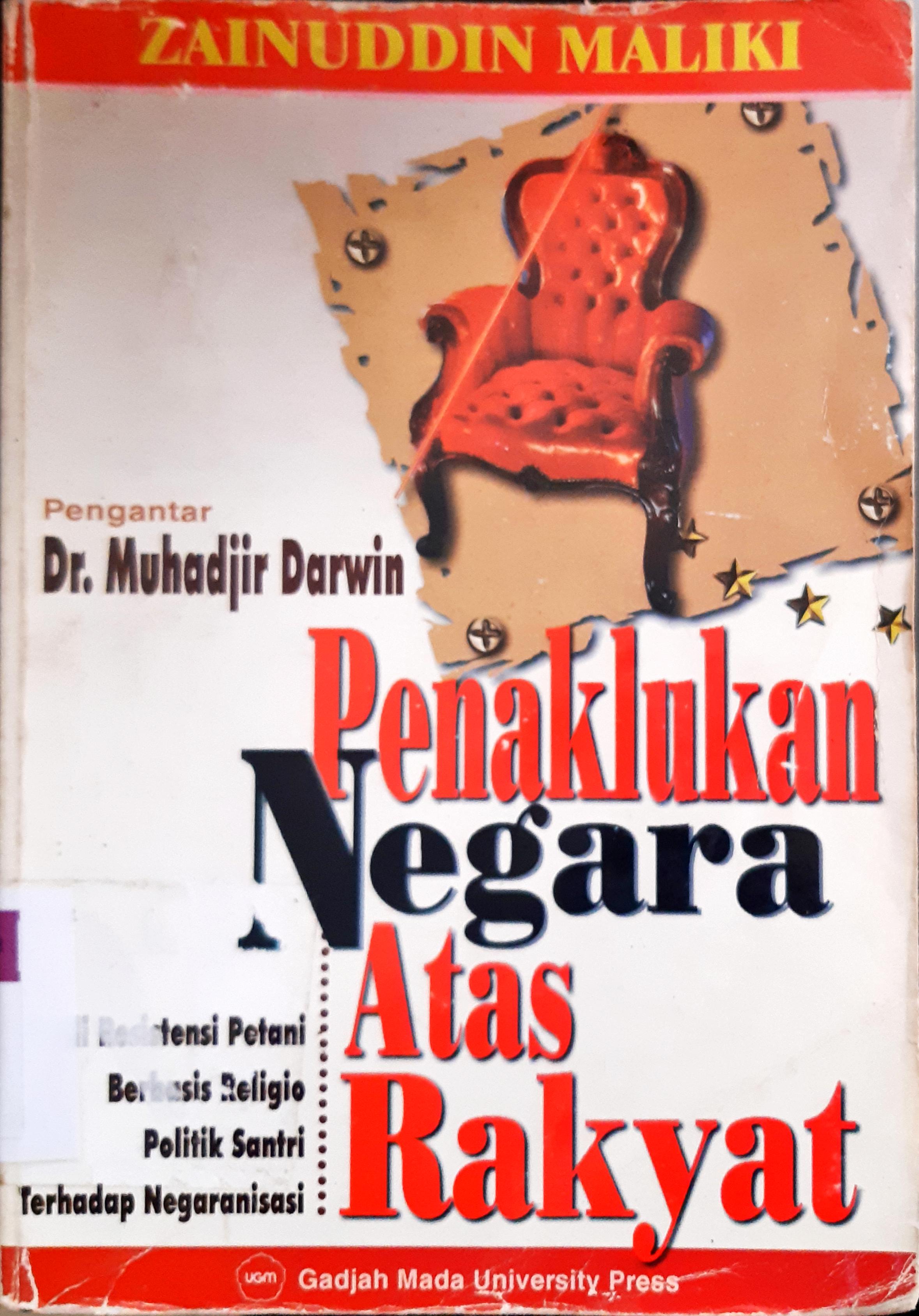 Cover Penaklukan negara atas rakyat / Zainuddin Maliki