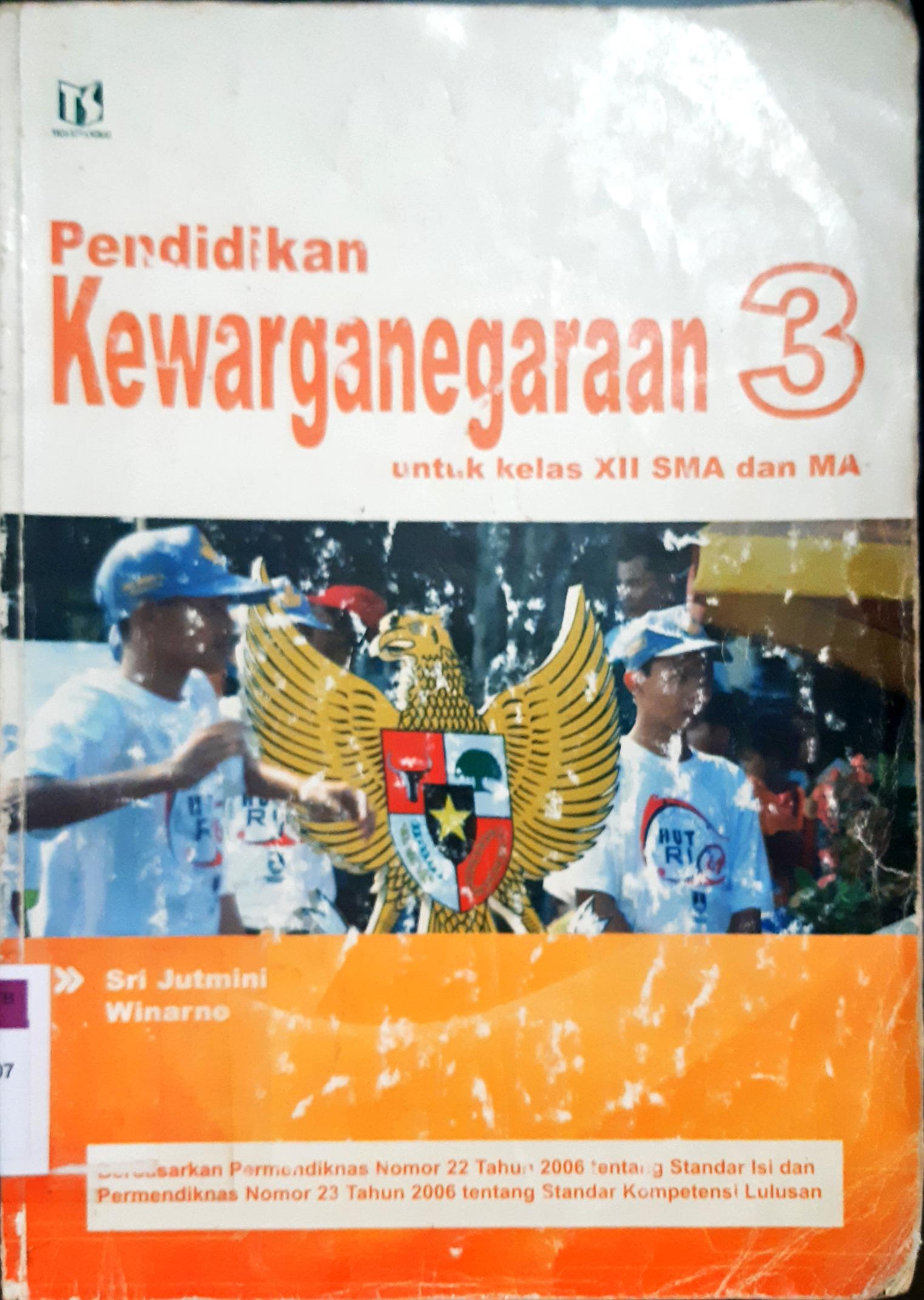Cover Penuntun Belajar PPKN 3. :  (Pendidikan Pancasila dan Kewarganegaraan) Berdasarkan Kurikulum SMU 1994 untuk SMU kelas III caturwulan 1, 2, dan 3 / Drs. Aim Abdulkarim M, Pd