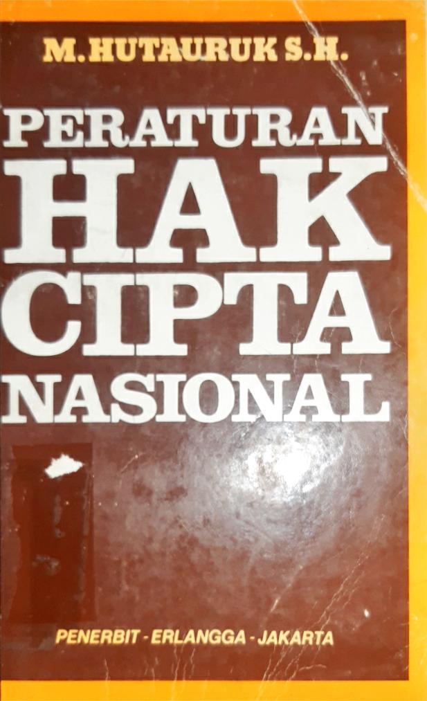 Cover Peraturan hak cipta nasional / M. Hutauruk
