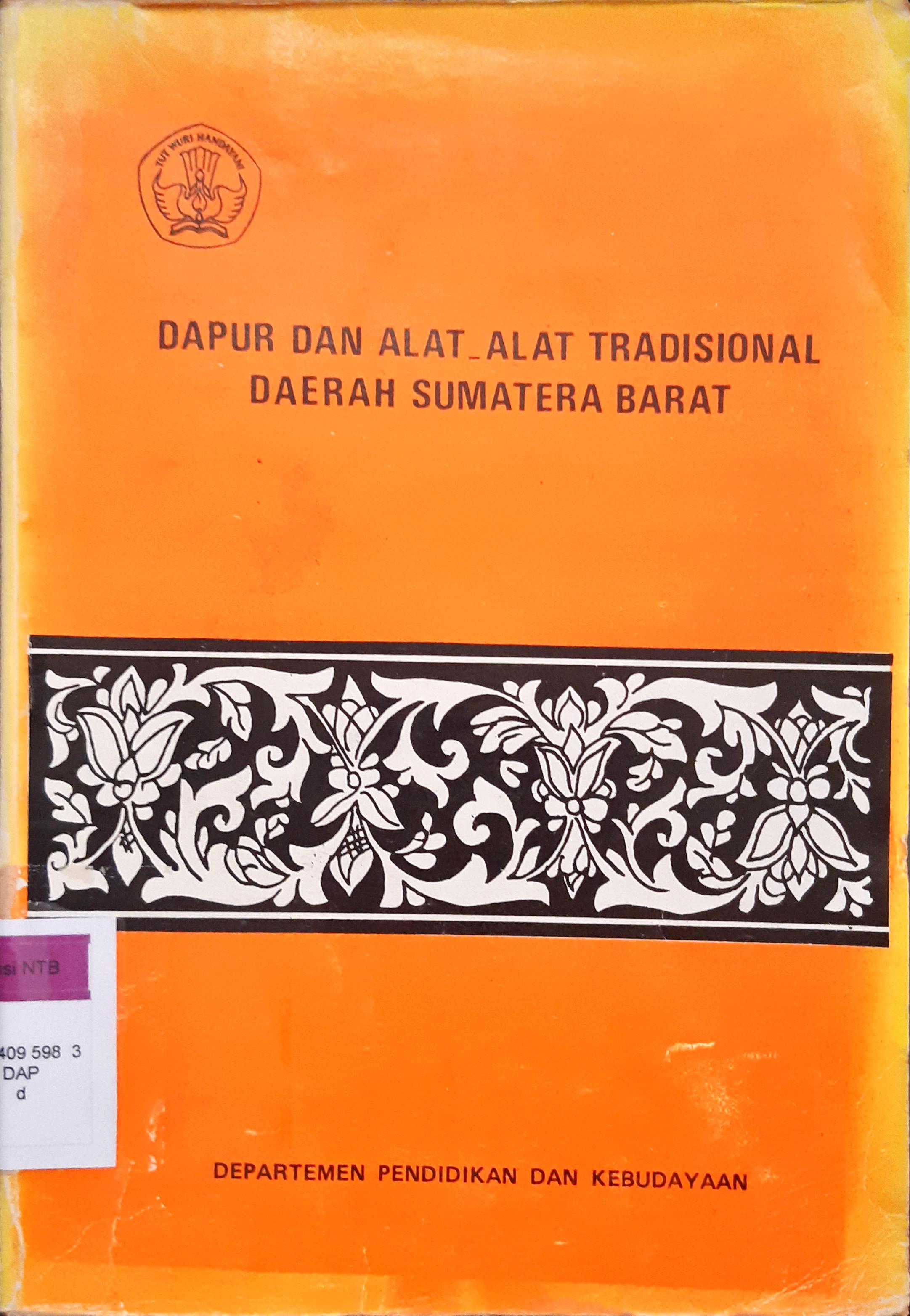 Cover Dapur dan Alat-alat tradisional daerah Sumatra Barat