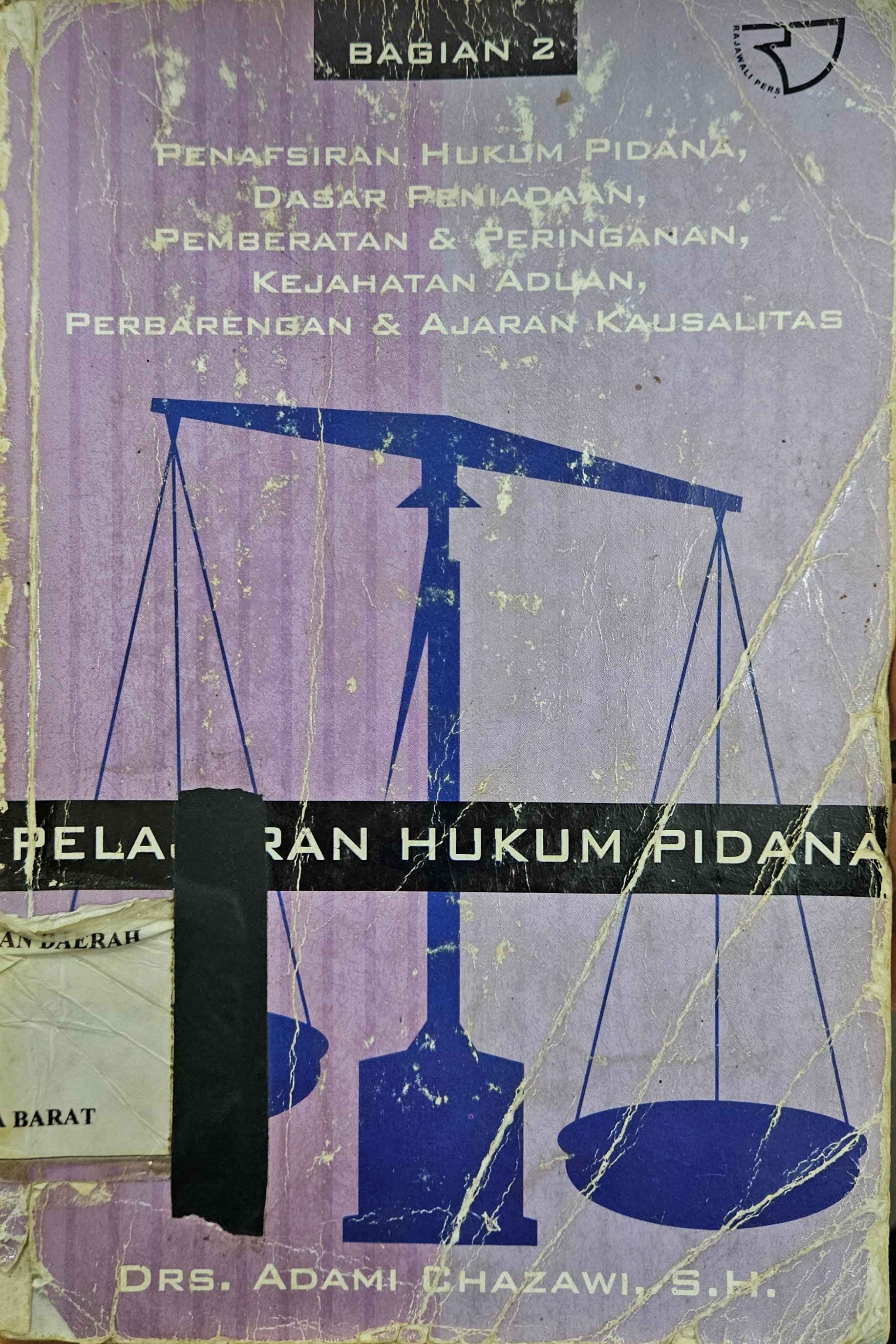 Cover Pelajaran hukum pidana 2 / Adami Chazawi
