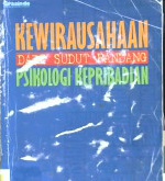 Cover Kewirausahaan dari sudut pandang psikologi kepribadian / Benedicta Prihatin Dwi Riyanti; Editor, S darwin