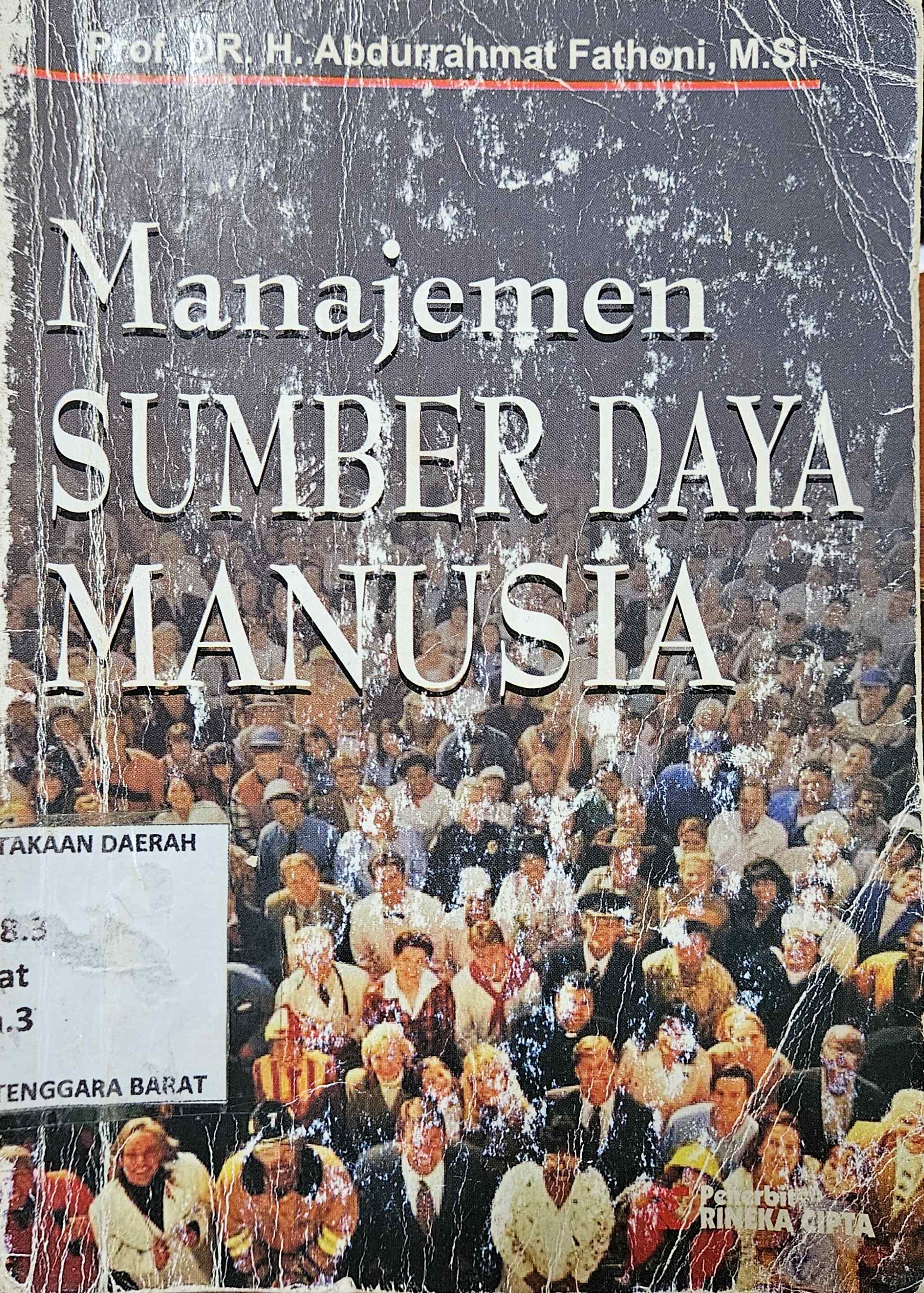 Cover Manajemen sumber daya manusia / Abdurrahmat Fathoni
