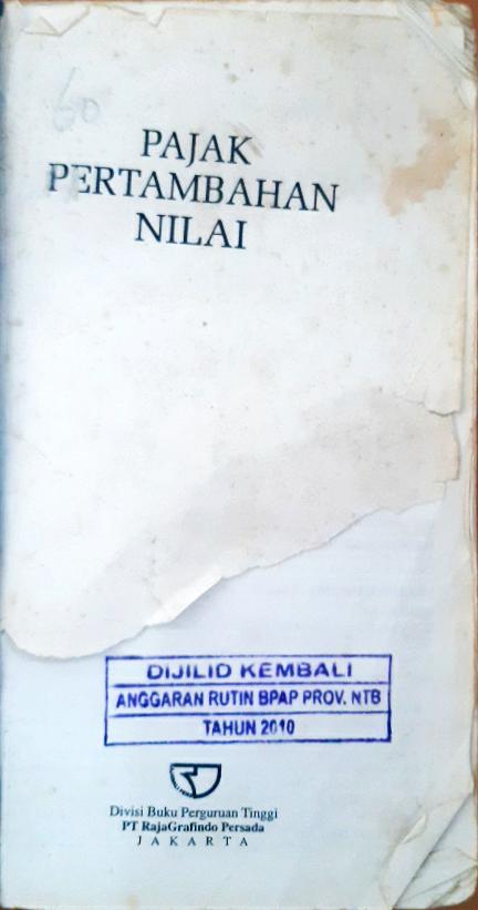 Cover Pajak pertambahan nilai / Untung Sukardji