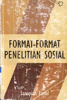 Cover Format-format penelitian sosial / Sanapiah Faisal