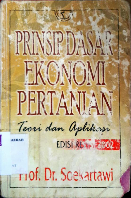 Cover Prinsip dasar ekonomi pertanian