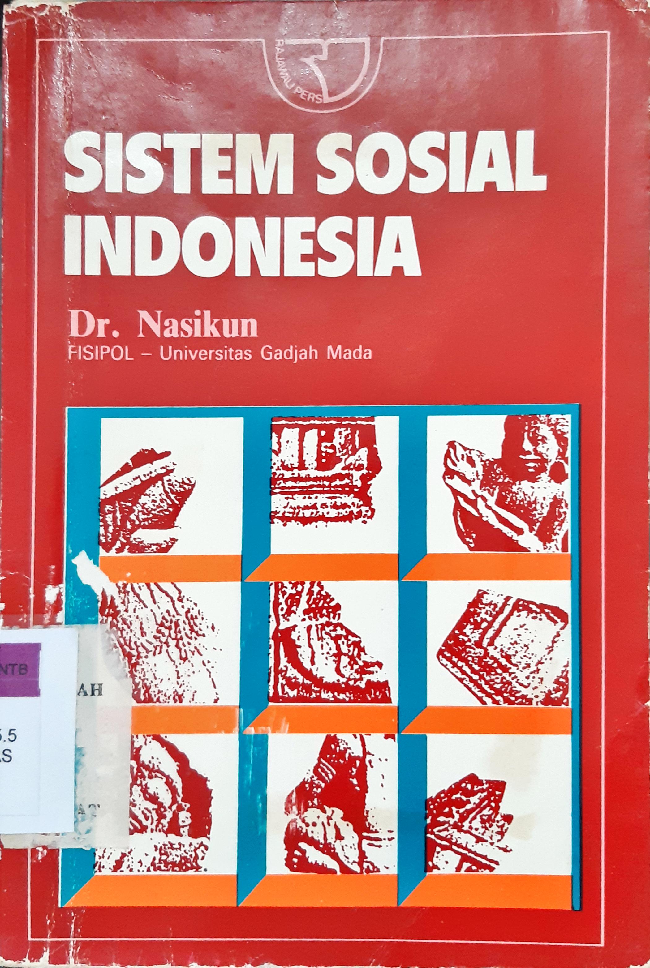 Cover Sistem sosial Indonesia / Dr. Nasikun.