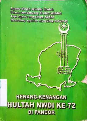 Cover Kenang-kenangan Hultah NWDI Ke 72 di Pancor / TGKH. Muhammad Zainuddin Abdul Majid