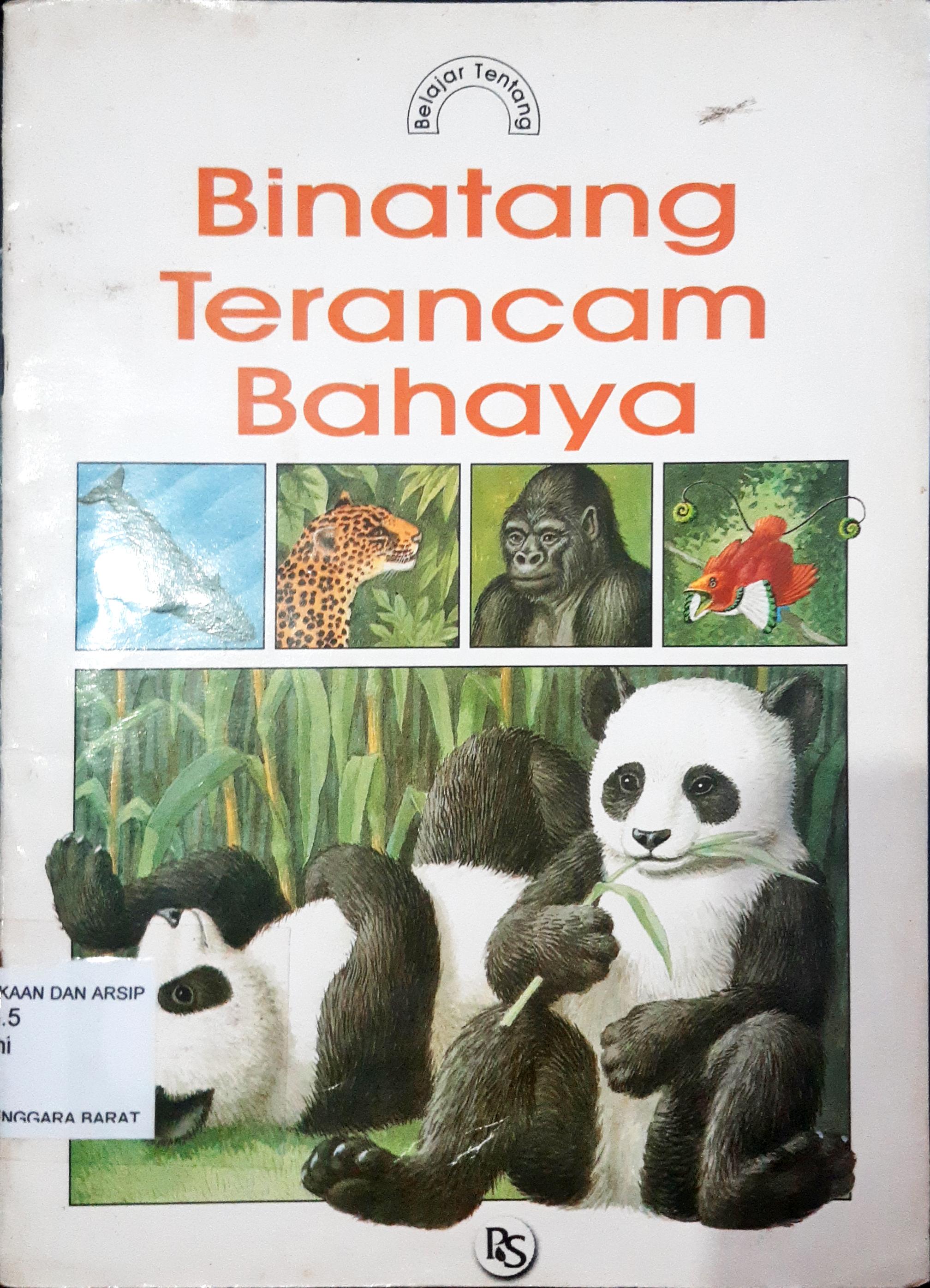 Cover Binatang Terancam Bahaya / Bobbie Whicombe