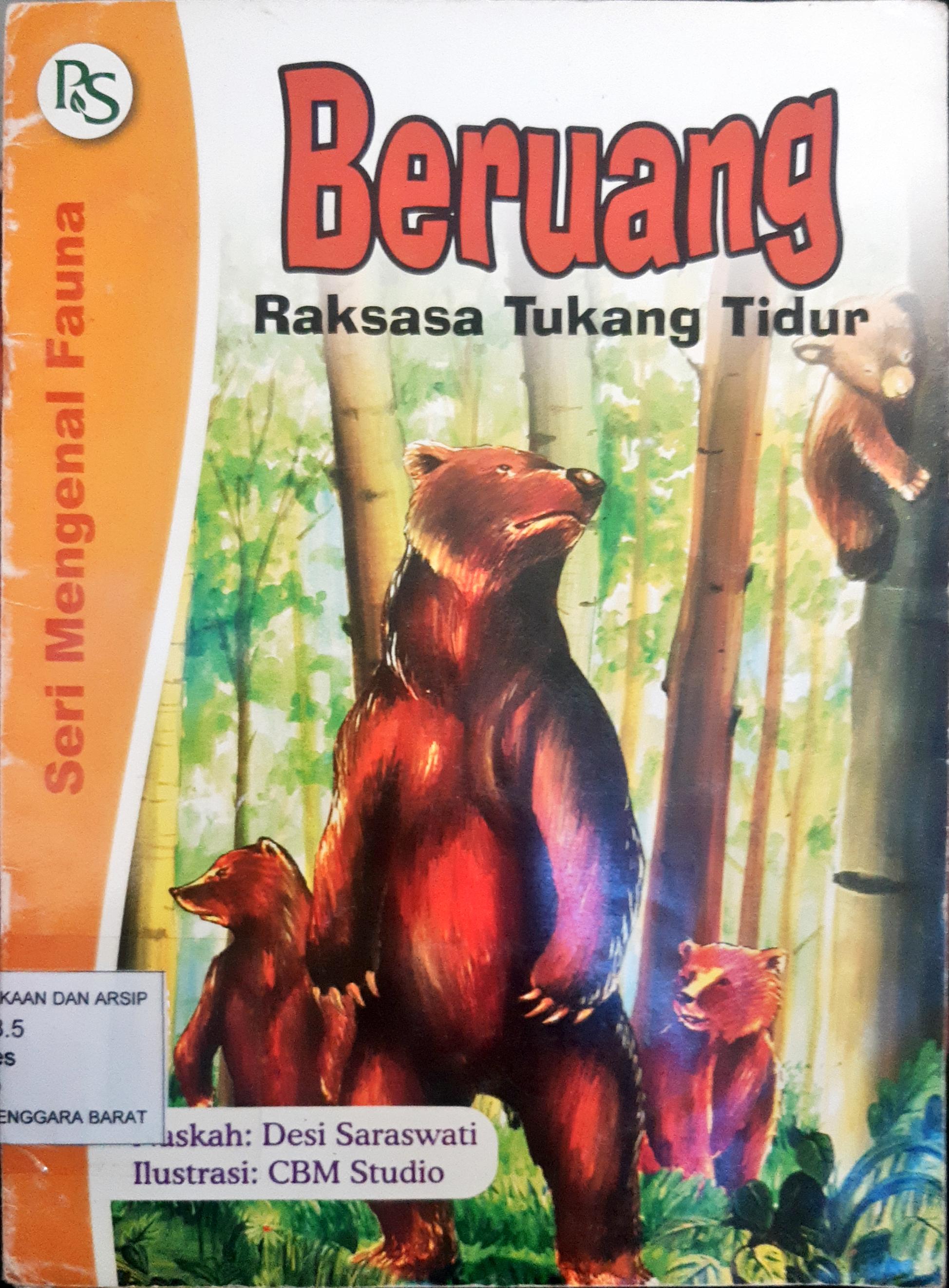 Cover Beruang :  Raksasa tukang tidur / Desi Saraswati