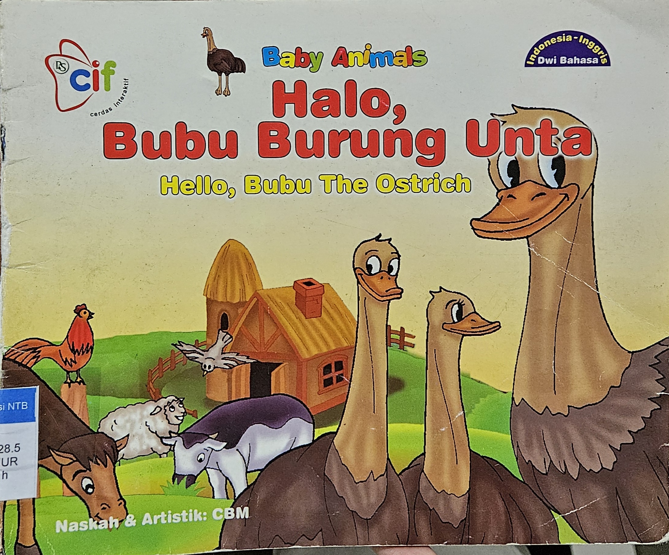Cover Halo, Bubu Burung Unta :  Hello, Bubu The Ostrich / Nurul Ihsan