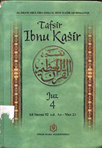 Cover Tafsir ibnu kasir juz 4 / Al-imam abdul fida isma'il ibnu kasir ad-dimasyqi