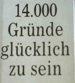 Cover Empat belas ribu grunde glucklich zu sein / Barbara Ann Kipfers