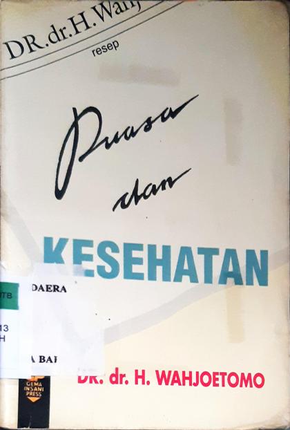 Cover Puasa dan Kesehatan / DR.dr.H.Wahjoetomo
