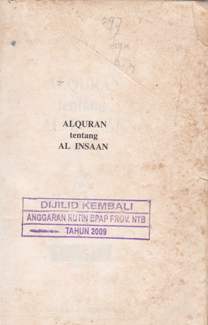 Cover Al Quran tentang al insaan / Nazwar Syamsu