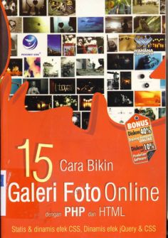 Cover Lima belas cara bikin galeri foto omline dengan PHP dan HTML / Editor Th. Arie Prabawati
