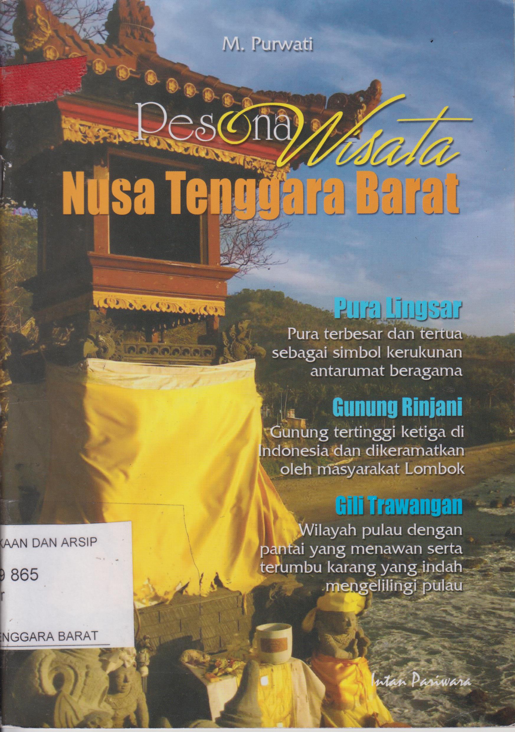 Cover Pesona Wisata Nusa Tenggara Barat / M .Purwati