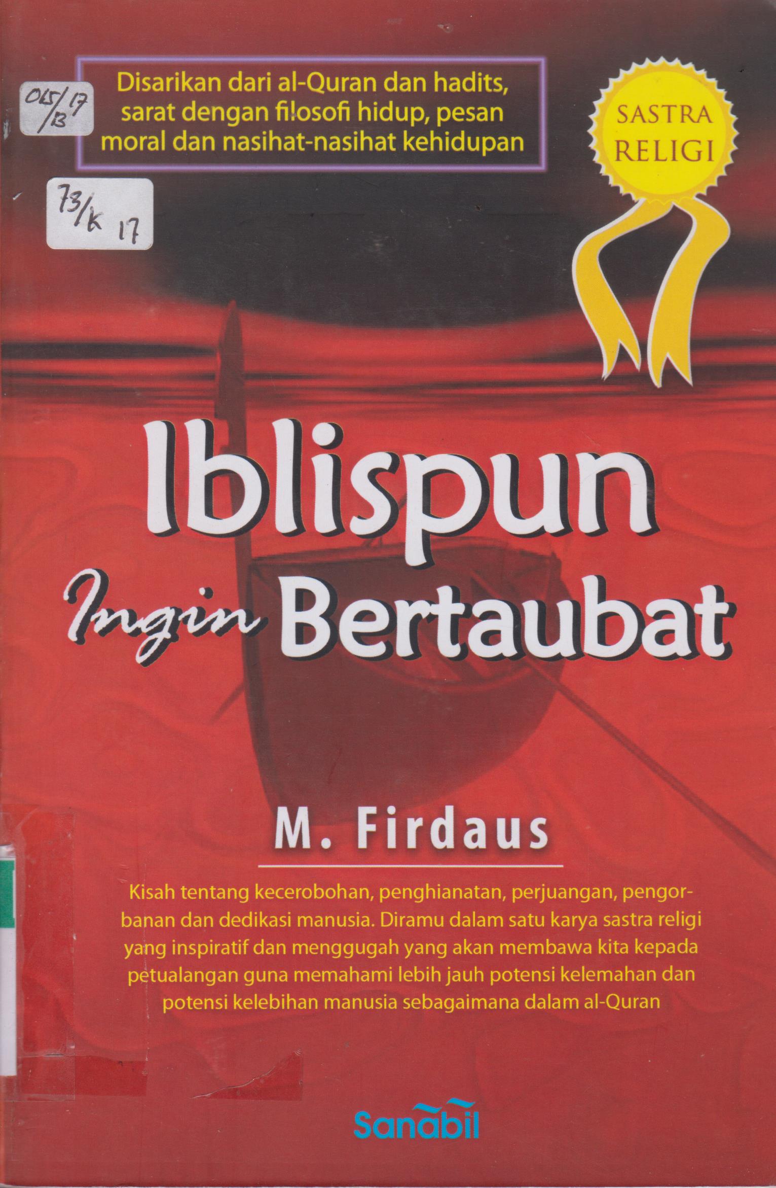 Cover Iblispun ingin bertaubat / M. Firdaus ; editor, Mailatuz zakiah
