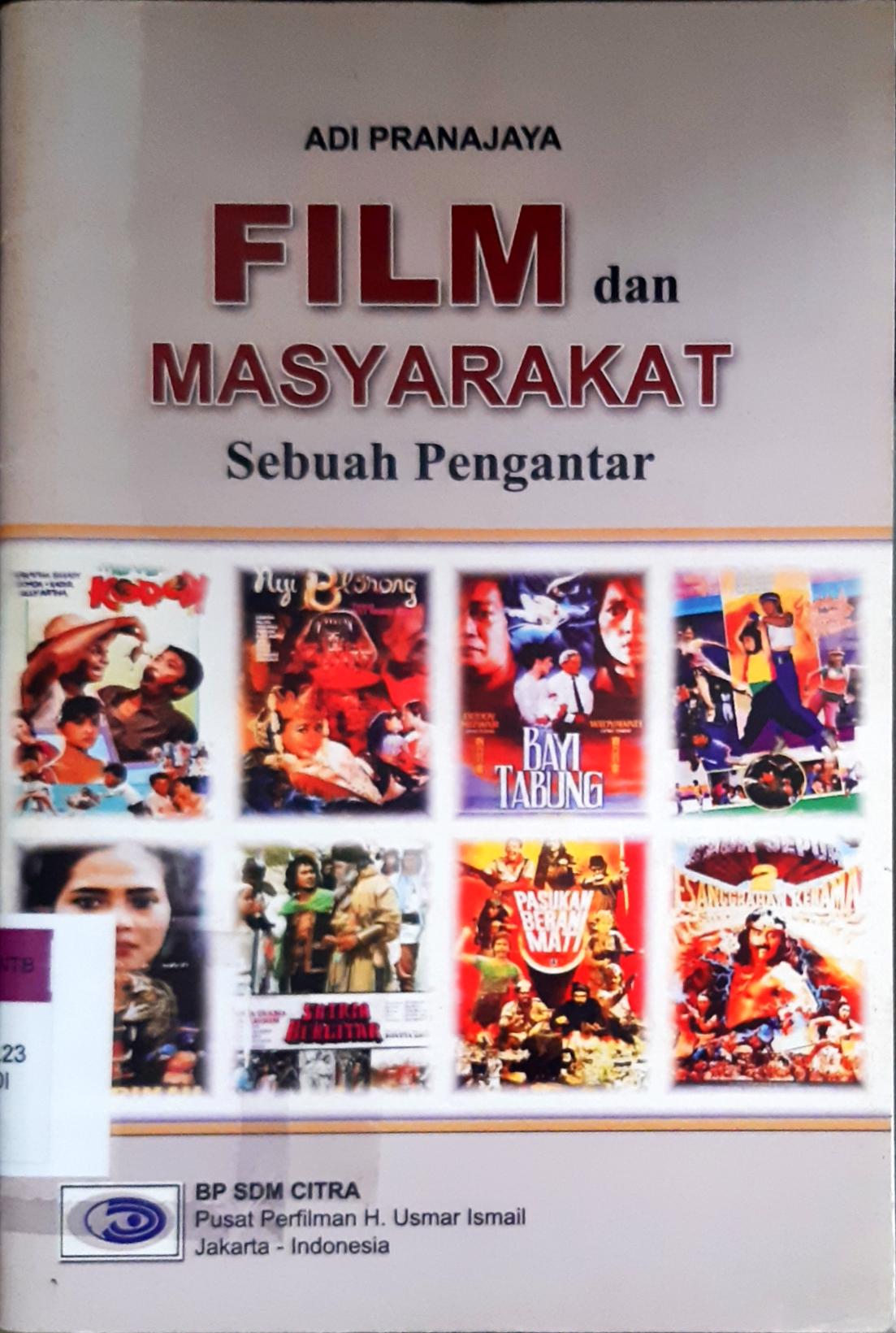 Cover Film dan masyarakat sebuah pengantar / Adi Pranajaya