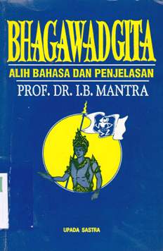 Cover Bhagawadgita / Soimun Hp., Soeloso; Editor, Sri Mintosih