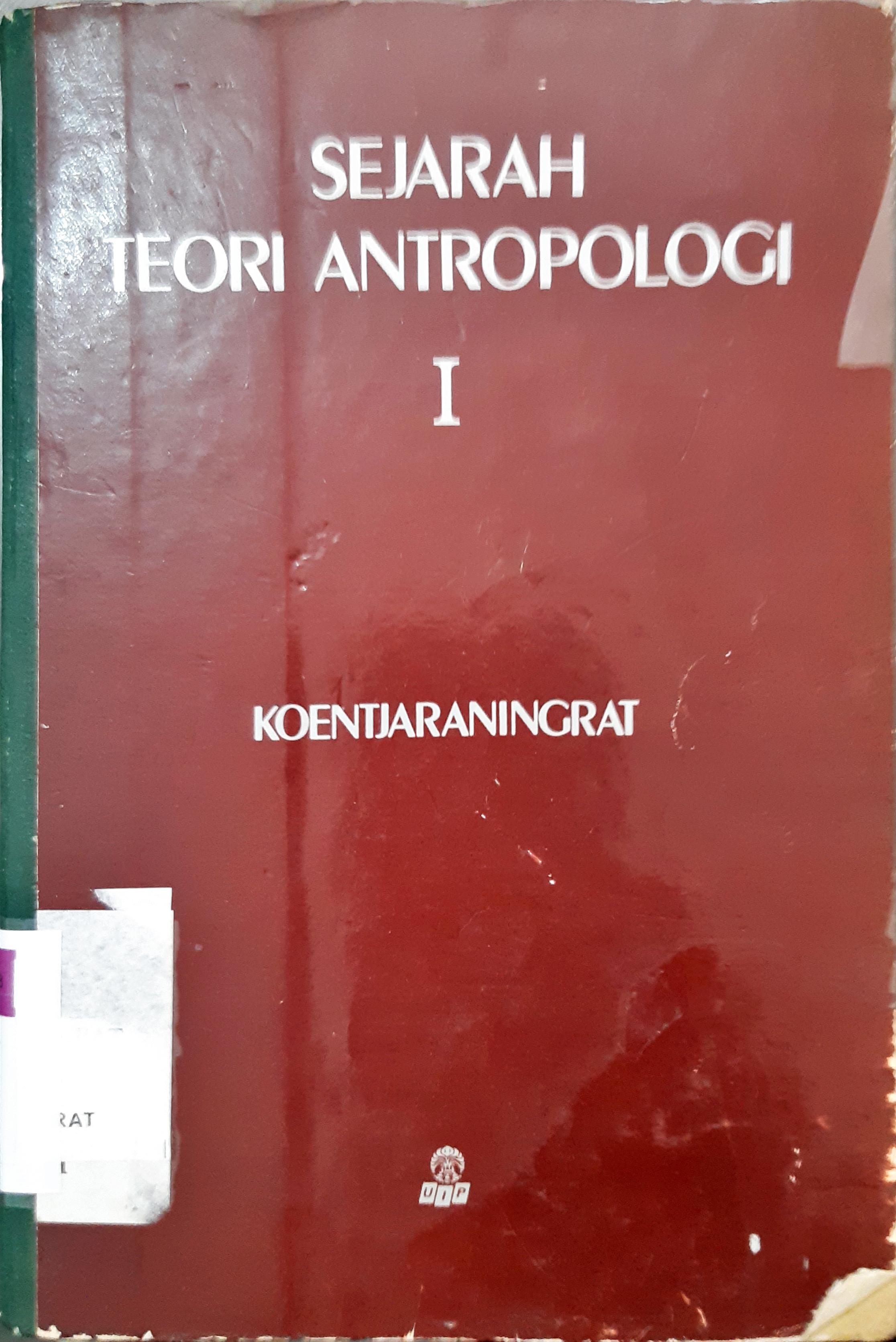 Cover Sejarah teori antropologi / Koentjaraningrat