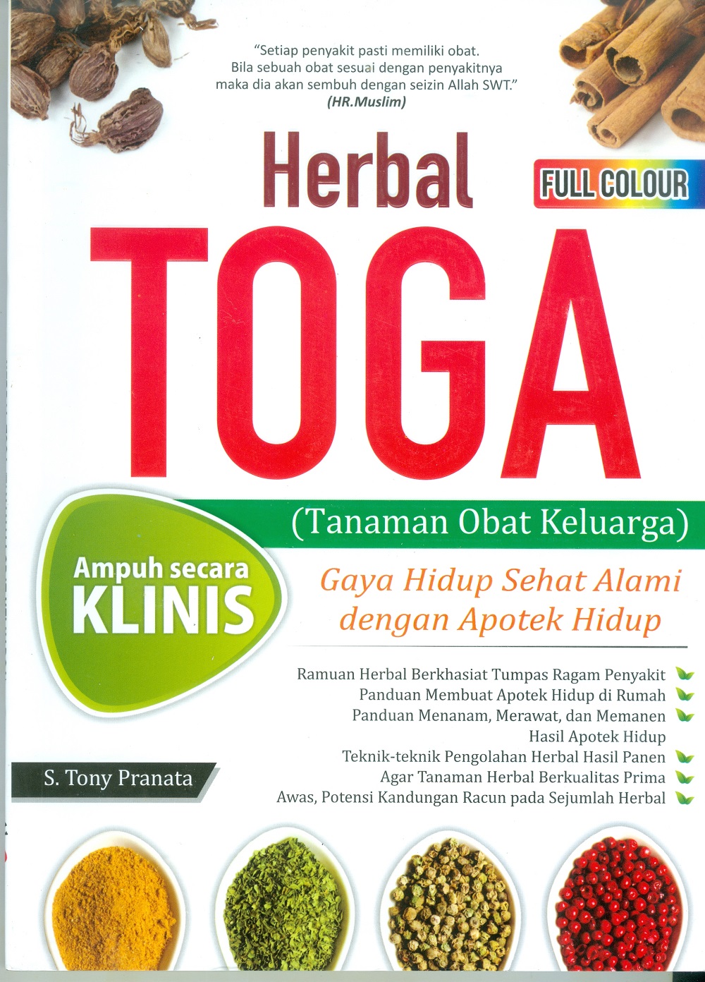 Cover Herbal toga (Tanaman Obat Keluarga) / Tony Pranata