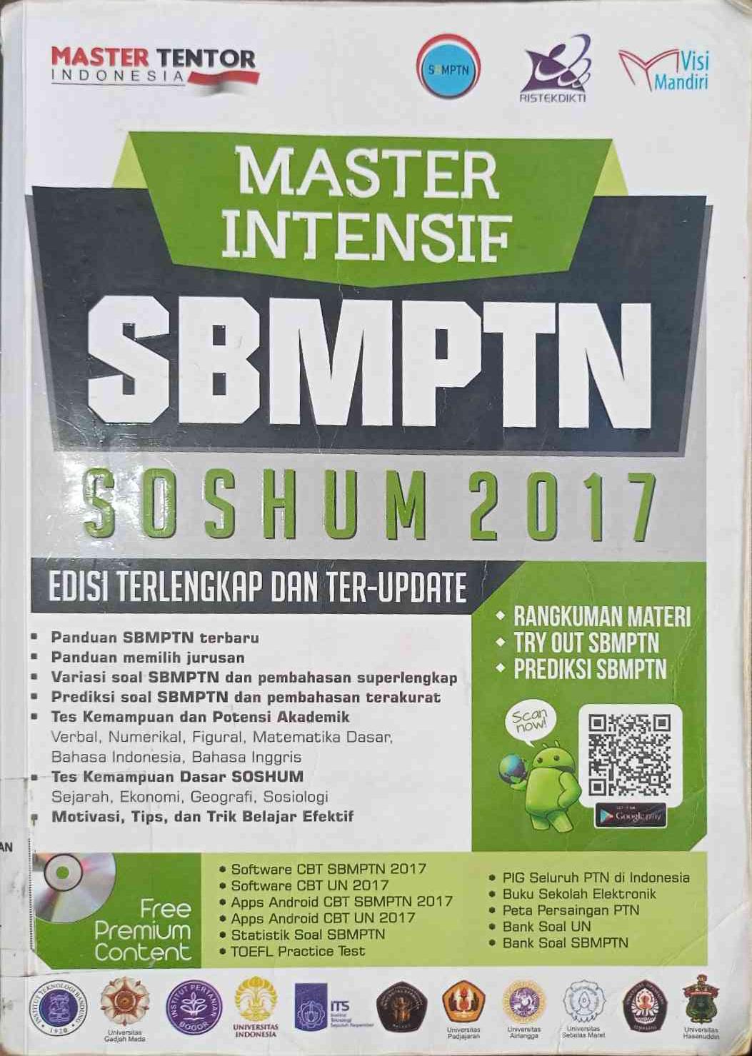Cover Master Intensif SBMPTN Soshum 2017 :  Edisi terlengkap dan ter-update / Master Tentor Indonesia