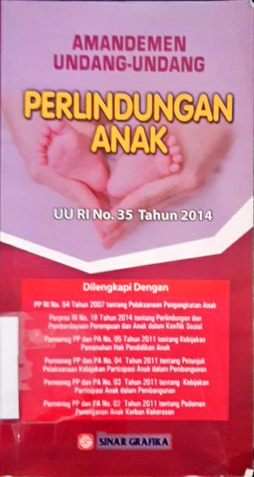 Cover Amandemen Undang-Undang Perlindungan Anak (UU RI no 35 Tahun 2014)