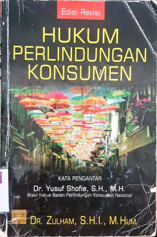 Cover Hukum perlindungan konsumen / Dr.Zulham, S.H.I,M.MUM