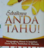Cover Sebaiknya Anda Tahu / Muhammad Kamil Abdush Shamad penerjemah, Lufti Chakim, Lc. editor, Nurul Anwari al-Izzah