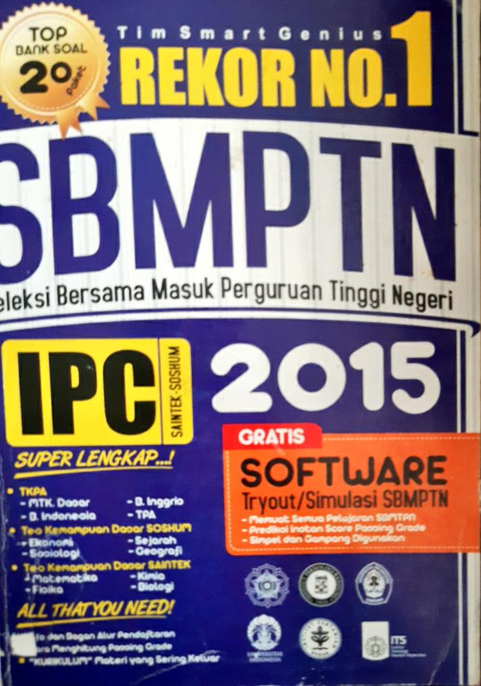 Cover Rekor no 1 SBMPTN saintek IPA 2015 / Tim Smart Genius
