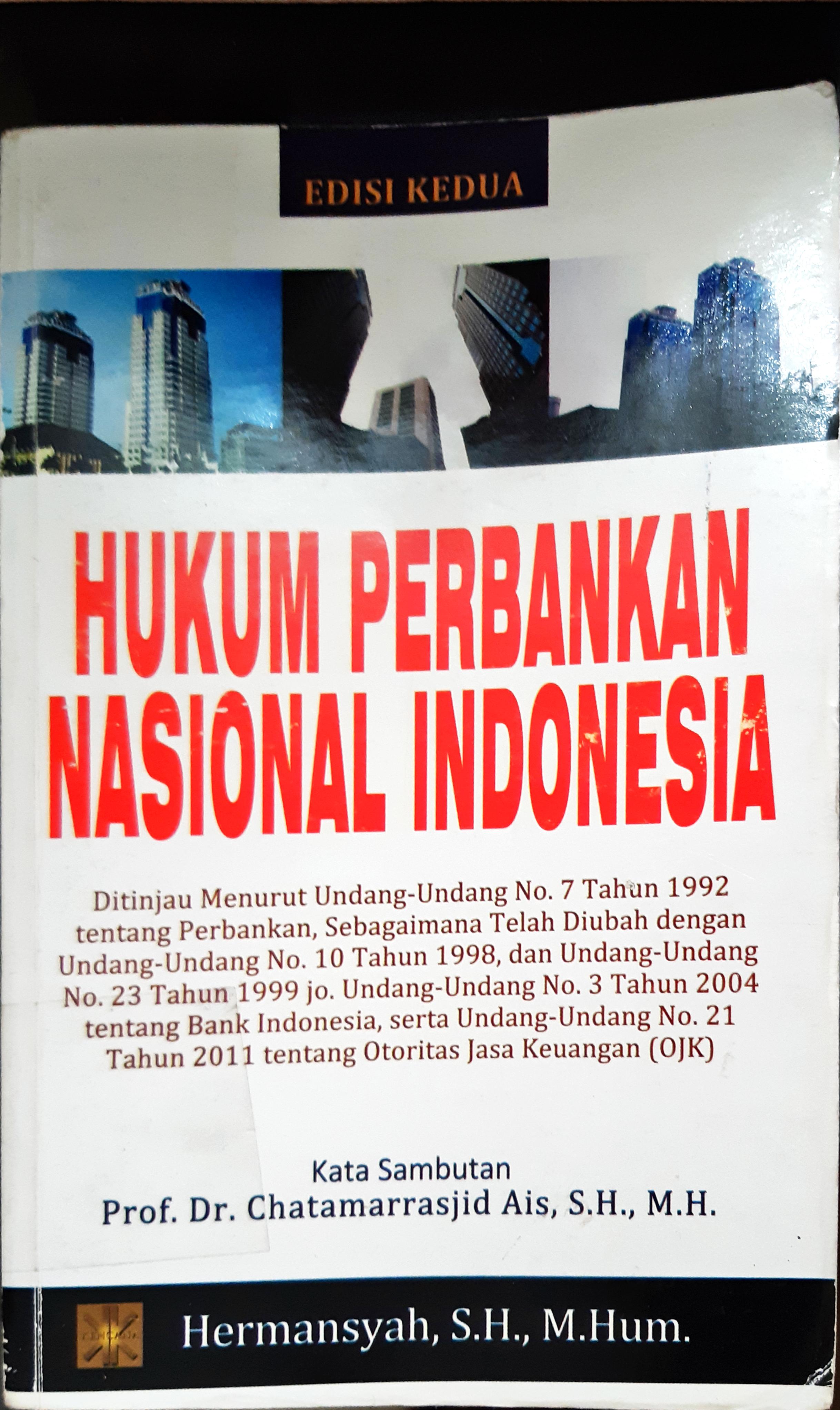 Cover HUKUM PERBANKAN NASIONAL INDONESIA / Hermansyah, S.H., M.Hum.
