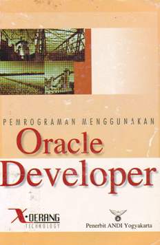 Cover Pemrograman menggunakan oracle developer