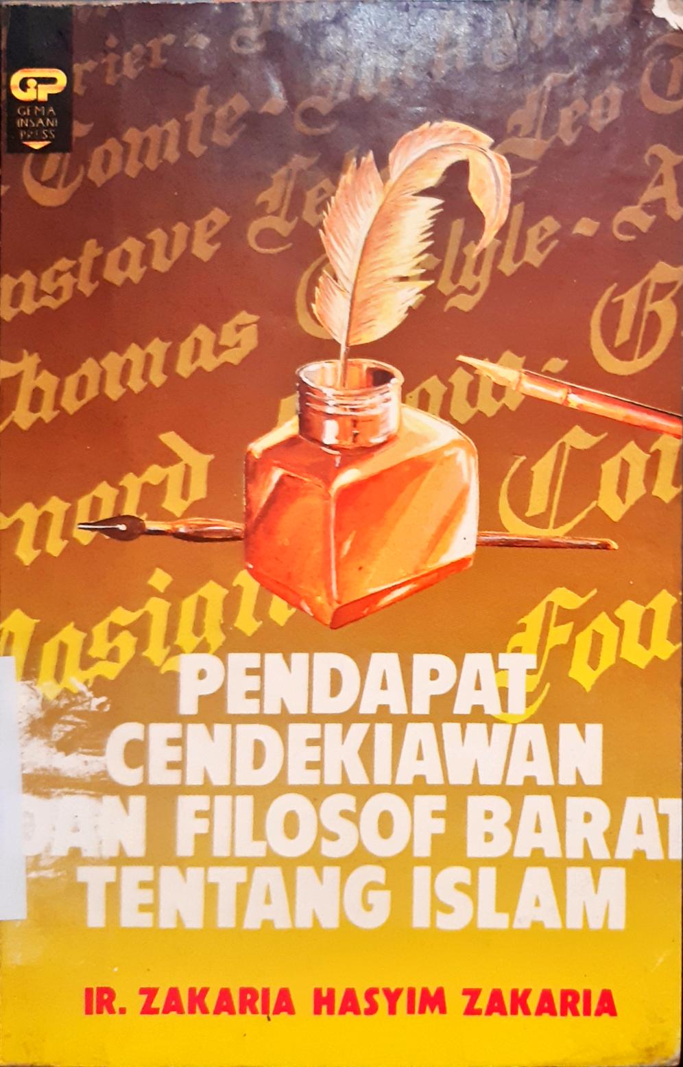 Cover Pendapat cendekiawan dan filsafat barat tentang islam, / Zakaria Hasyim Zakaria