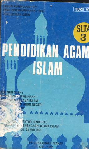 Cover Pendidikan agama islam SLTA, Direktorat pemvbinaan agama islam