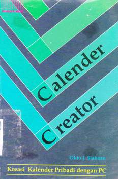 Cover Kreasi kalender dengan komputer :  calender creator plus / Okto J. Siahaan