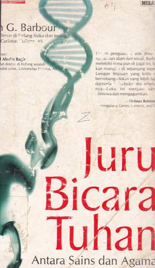 Cover Juru bicara Tuhan :  Antara sans dan agama / Ian G.Barbour penerjemah, E.R.Muhammad